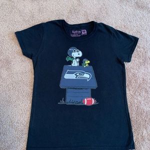 Seahawks Snoopy & Woodstock T-Shirt - Medium